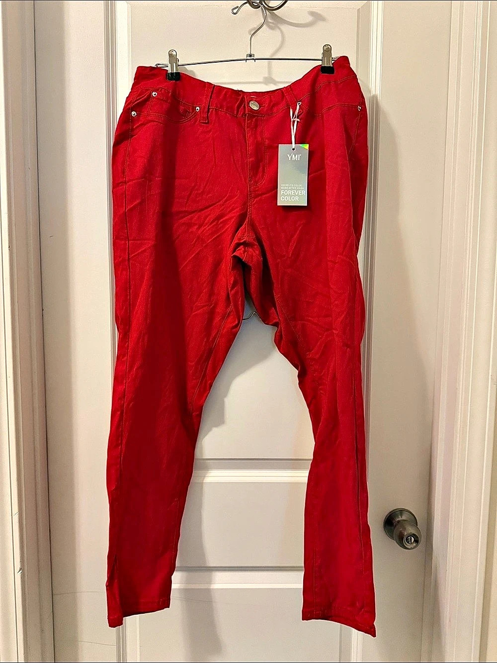 YMI Hyperstretch Forever Color Skinny Pants Red